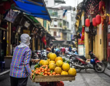 Hanoi commerce Vendeur de rue