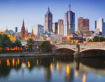 Melbourne Melbourne city night bridge