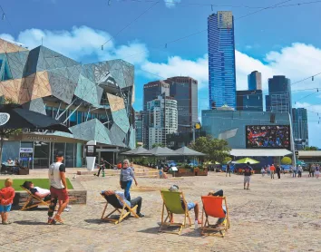 Federation Square Pause déjeuner à Federation Square